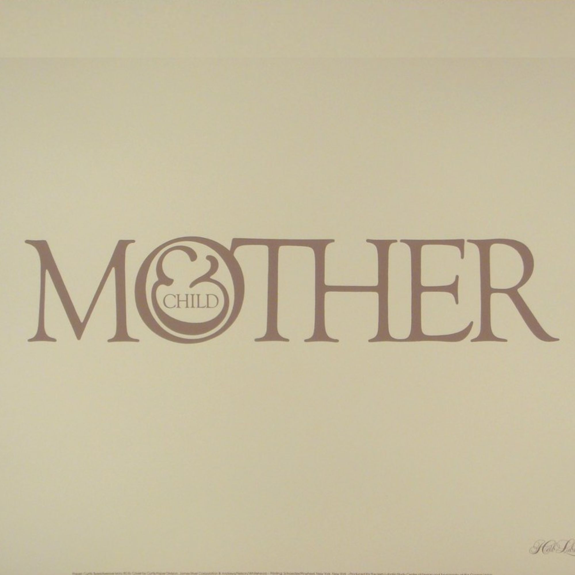 Mother & Child spread, tight ligature between Mother and the ampersand